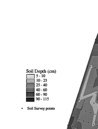 Fig. 4. Map of total soil depth.
