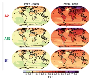 FIGuRE 1: aTMOSphERE-OCEan GEnERal CIRCulaTIOn MODEl  pROjECTIOnS OF SuRFaCE waRMInG. ClIMaTE ChanGE 2007: 