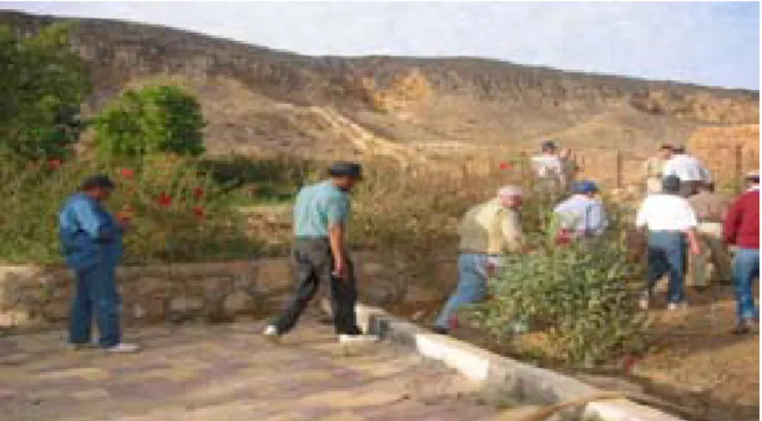 Figure 23 Columnar basalt sheet (dark-collared unit capping the ridge) covering the top of the Bahariya Formation.