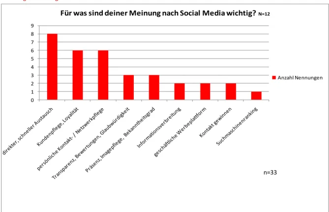 Abbildung 12: Wichtigkeit von Social Media 