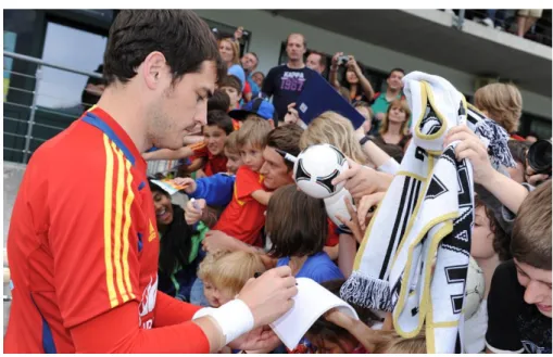 Figure 5: Iker Casillas lors du séjour de l’équipe nationale d’Espagne à Schruns en 2012 