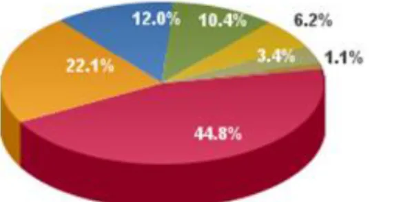 Figure 1: Utilisation d'Internet dans le monde en 2011 