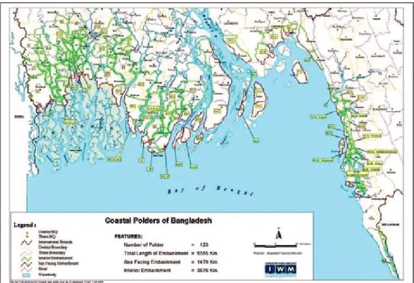FIguRe 3.1   LOCATION OF COASTAL POLDERS IN BANGLADESH