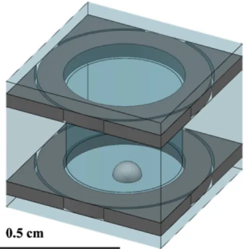 Figure 1. CAD image of the designed 4 mm thick vapour cell.
