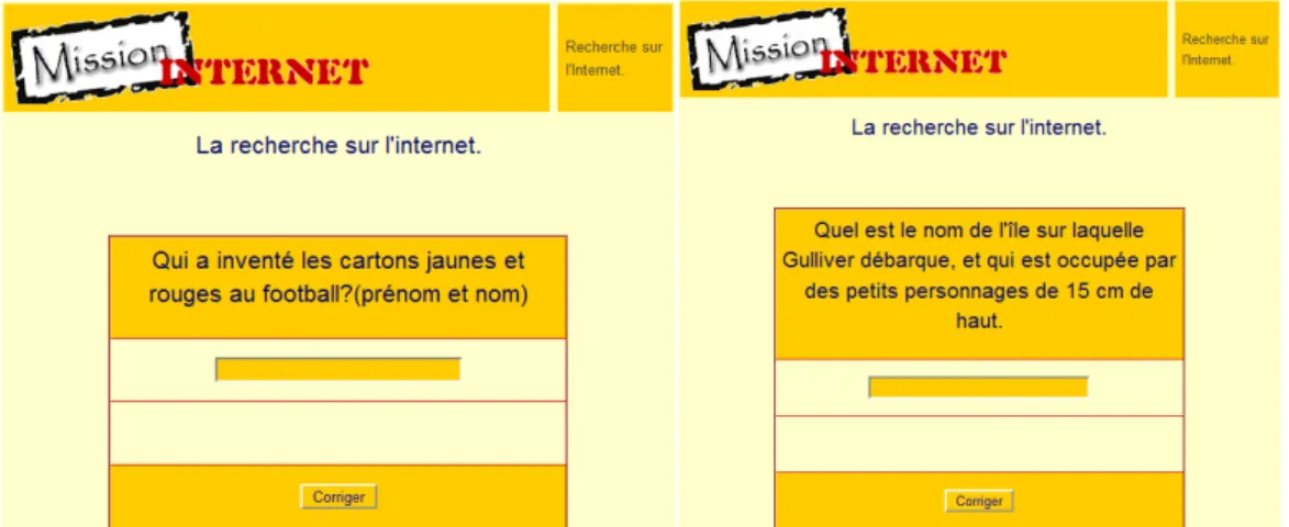 Figure 13 – Recherche Internet 