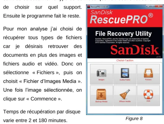 Figure 9 – Capture d’écran de RescuePRO 2