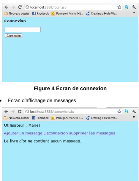 Figure 4 Écran de connexion 