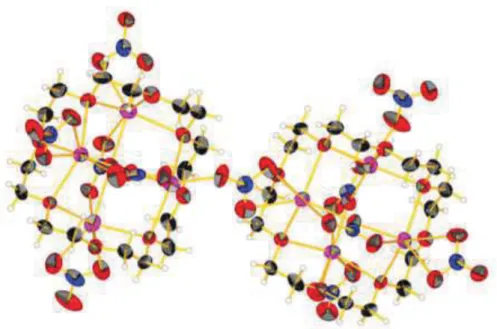 Fig. S10 Excerpt of the coordination polymer of 1’ (ellipsoid probability: 50%). 