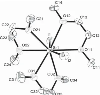 Figure 2. View of the molecular structure of 2, hydrogen atoms are omitted for clarity, 30 % probability.