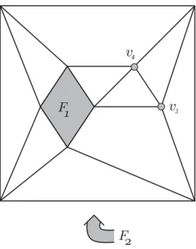 Figure 8: Hyperbolic octahedrite with 10 vertices as a facet of P and its neighbours