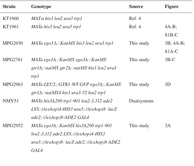Table S4. S. cerevisiae strains used in this study