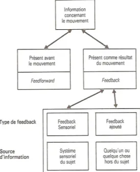 Figure 2 : Classification de l'information   (d'après  Adams  1968;  Newell,  Morris  et  Scully,  1985;  Schmidt,  1988  et  Magill,  1989)