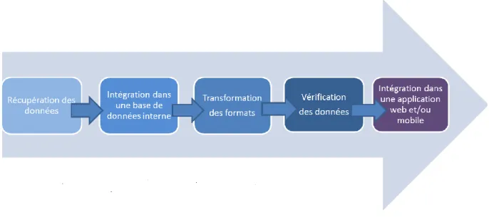 Figure 1. Chaîne de traitement des données par des développeurs 