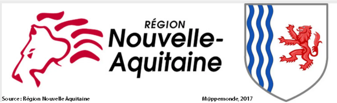 Figure 1. Le logo et le blason de la région Nouvelle-Aquitaine.