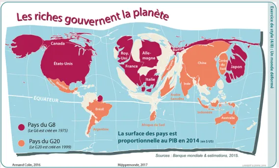 Figure 1. Carte « Les riches gouvernent la planète », p. 186.