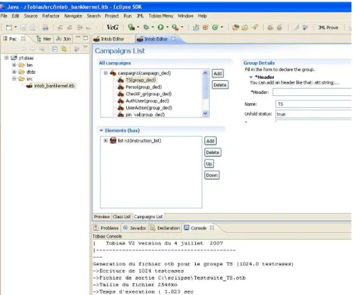 Figure 3. L’interface Eclipse de Tobias