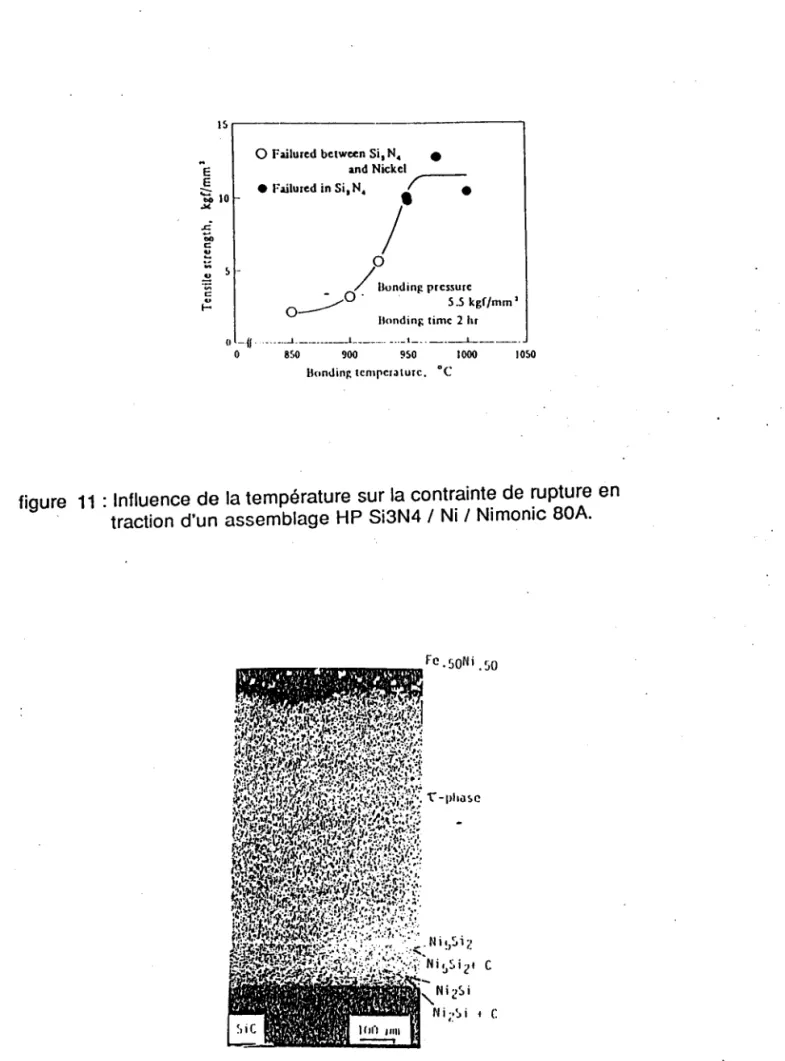 figure 10 : lnterface  céramique-métal  comportant  plusieurs  phases