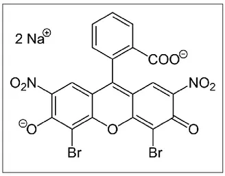 Figure 7: Structure de tétrabromo-2, 4, 5,7 fluorescéine. 