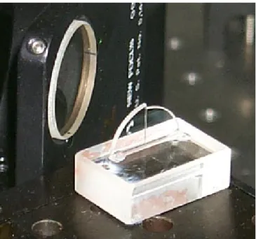 Fig. 4.17 – Photographie de la lame de phase sur son support.
