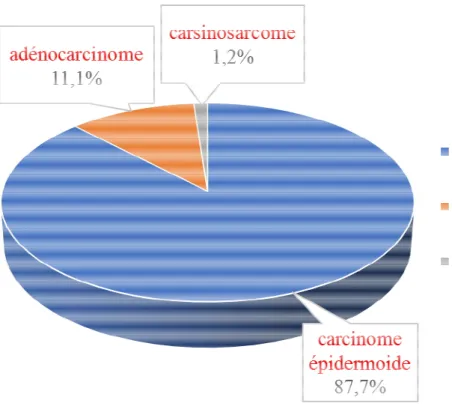 Figure 4: Répartition histologique de nos patientes 