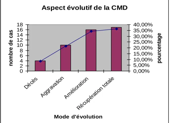 Figure 4 : Aspect évolutif de la CMD 