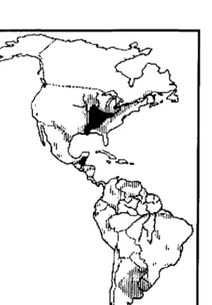 Figure 2 : Répartition de l'histoplasmose sur le continent américain.