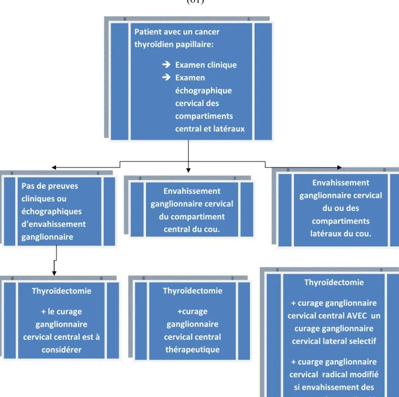 Fig8 : approche du curage ganglionnaire cervical  selon la revue SEMINARS IN  NUCLEAR MEDECINE (61) 