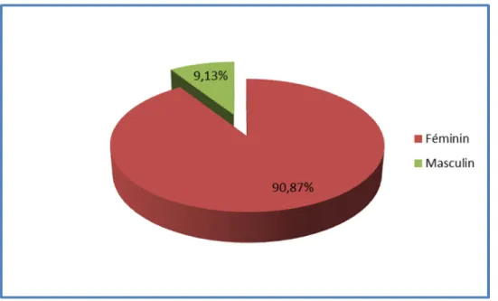 Figure 13 : Répartition des malades selon le sexe 