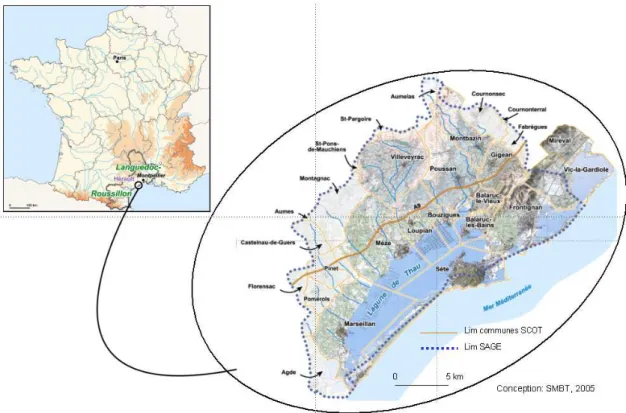 Figure 2 : Localisation de territoire de Thau 