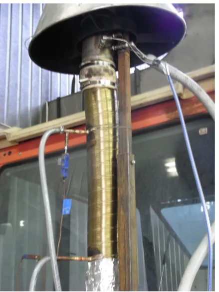 Figure 3.7: Heat exchanger and gas analyzer for exhaust gas experiments