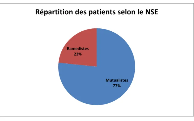 Figure 5 : Répartition des patients selon le NSE 