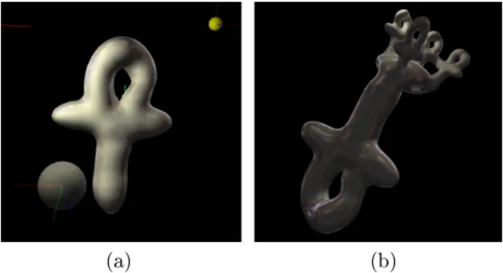 Fig. 3 { Grille cubique : (a) Cubes dans lesquel le po-