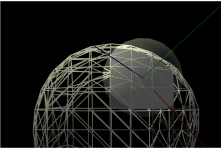 Fig. 7 { Exemple de triangles s electionn es pour le rendu