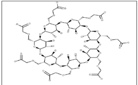Figure 10 : Structure moléculaire de la carboxyméthyl βCD (CMCD) 