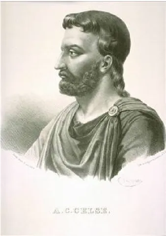 Figure 8 : Lithographie d’Aulus Cornelius Celsus, réalisée   par Pierre Roche Vigneron en 1865