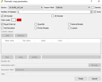 Fig. 3: L’interface pour les cartes th´ ematiques