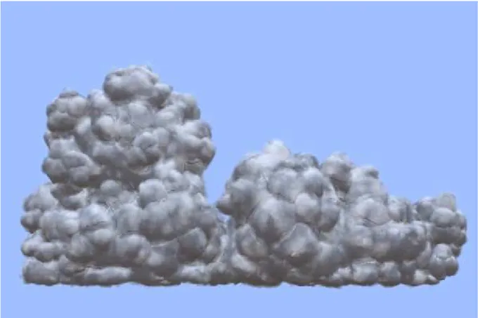 Fig. 4.6: Le nuage affich´ e avec un shader dans le style de Gardner.