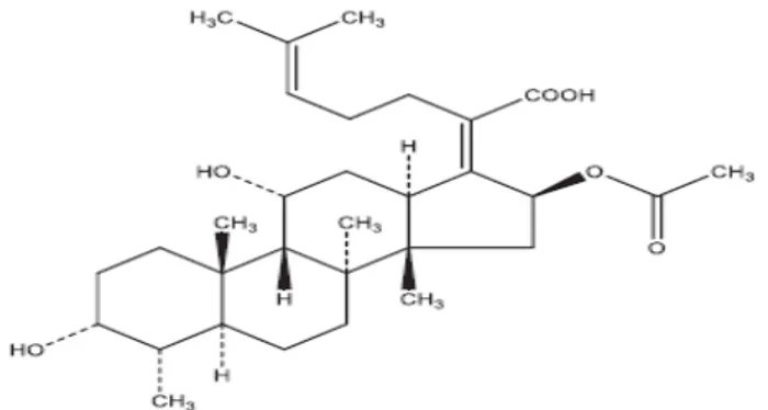Figure 12: Structure chimique de l’acide fusidique [20]. 