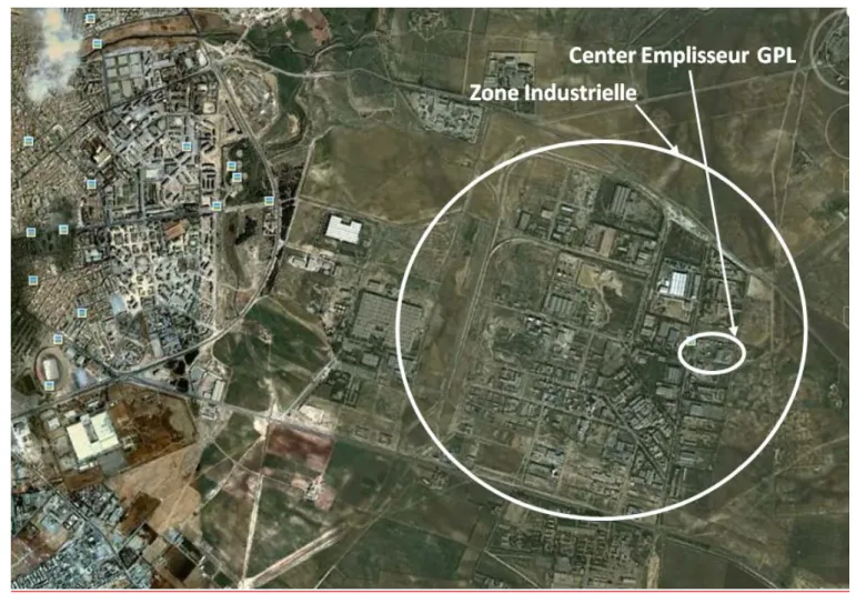 Figure III.1: Localisation du Centre Emplisseur de Sidi Bel Abbes 