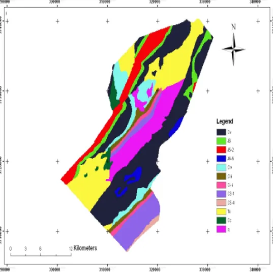 Fig. 6. Geological map of El-Bayadh municipality.