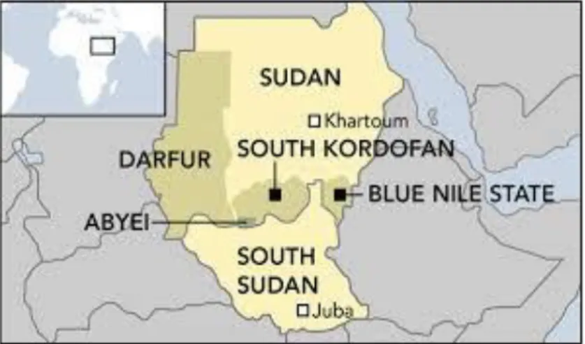 Figure 6: Map of Darfur in Sudan 