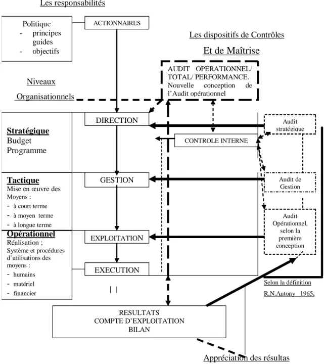 Figure 5: L'Audit et les niveaux  structurels de l'entreprise 