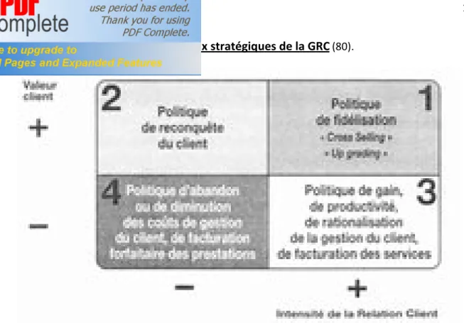 Figure 2 – Choix stratégiques de la GRC  (80). 