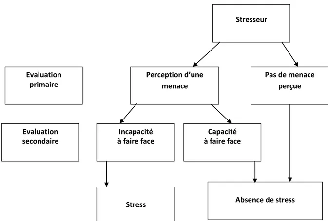 Figure 7 : la double évaluation du sterss (Lazarus et Folkman, 1984)