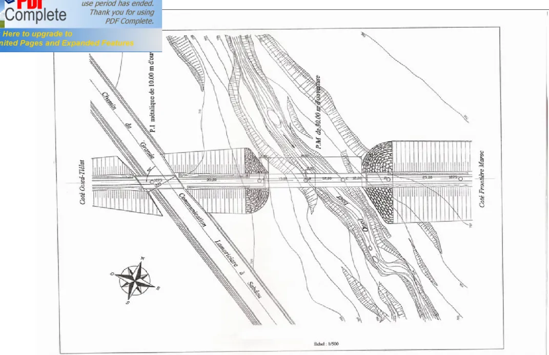Fig 1 : Plan de situation de l’ouvrage  PK 107+373 