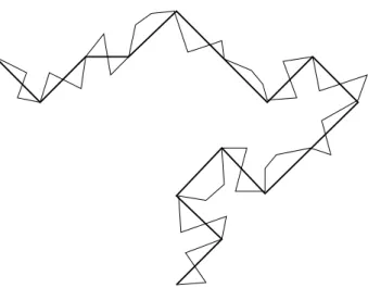 Figure 2.3 – Chaˆıne polym` ere vue ` a deux ´ echelles diff´ erentes avec N 0 = N/3