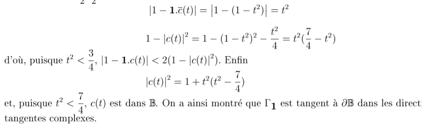 Fig. 2.2 { Le domaine admissible dans le plan engendr e par (1,0,...,0) et (i,0,...,0)