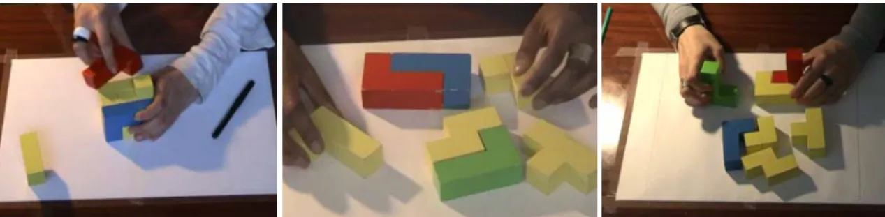 Figure 6.3 : Subjects attempting to solve the puzzle during the BMT 