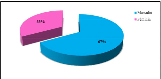 Graphique 02: La répartition de nos patients selon le sexe. 