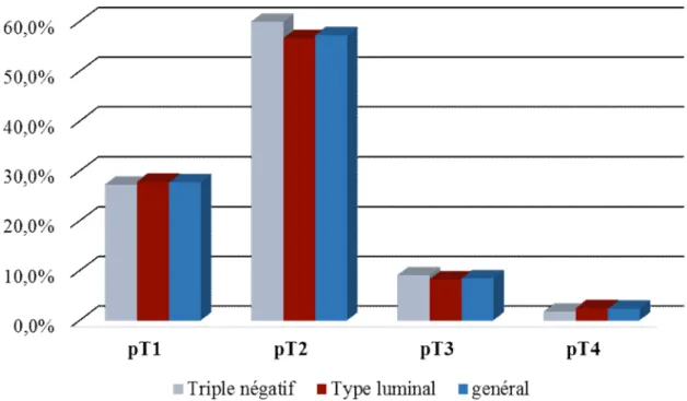Figure 4: Répartition selon la taille tumorale. 